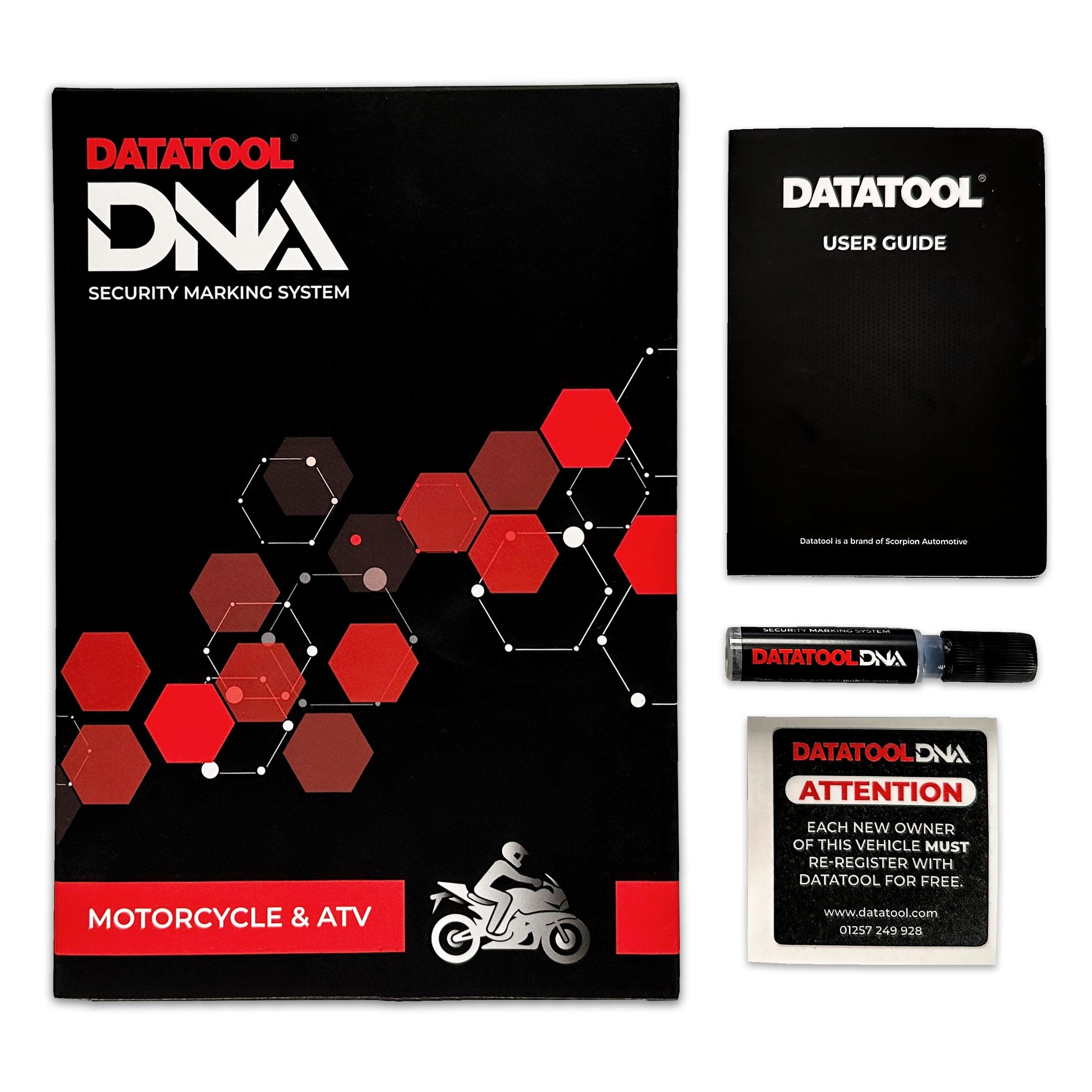 DNA Inside Box Datatool DNA Marking System | Trusted Motorcycle Alarms, Trackers and Security systems